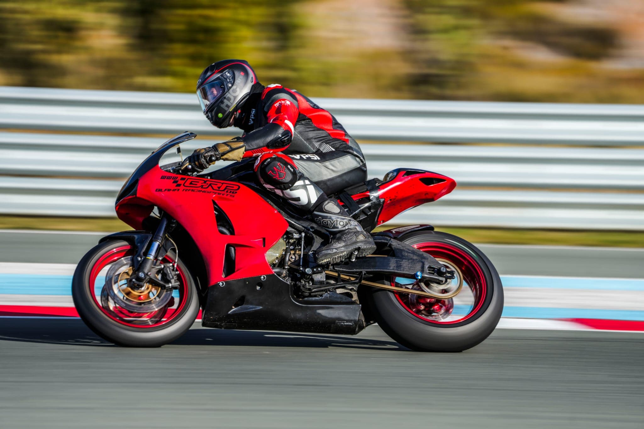 Motorcycle on the racetrack