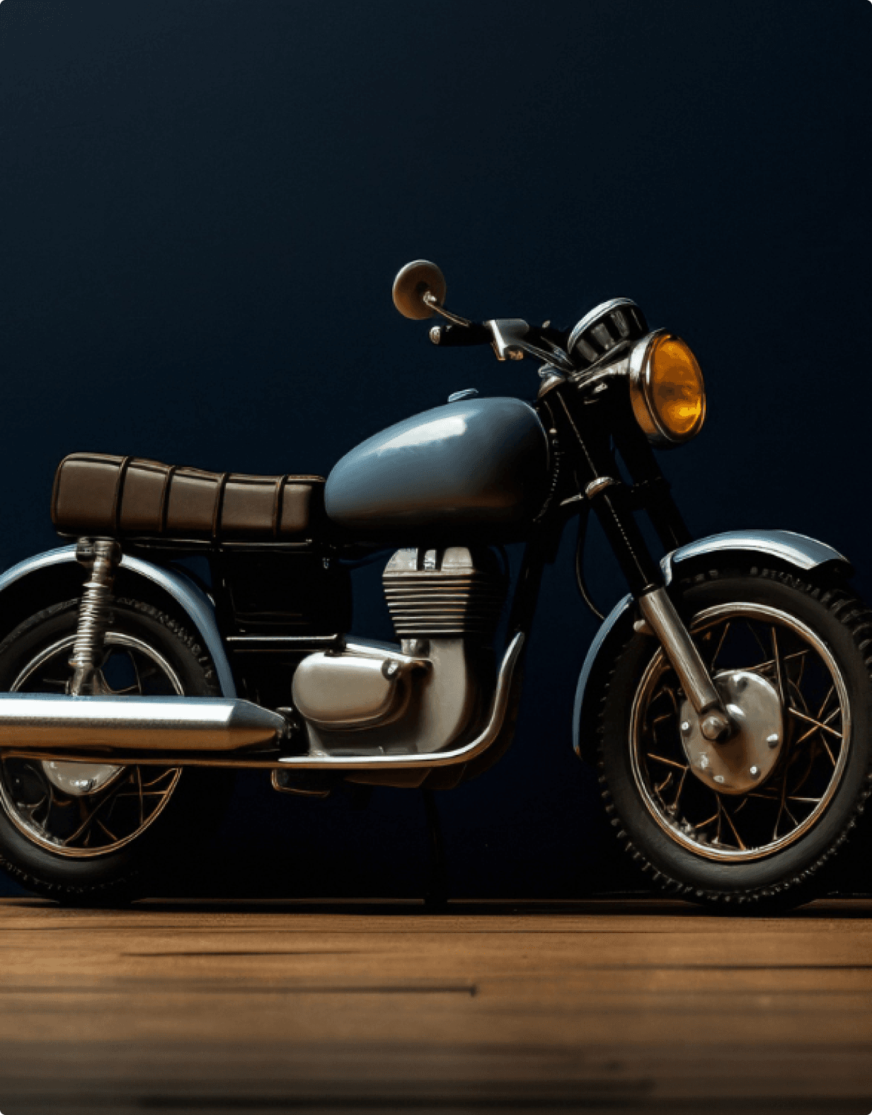 Vintage-style motorcycle